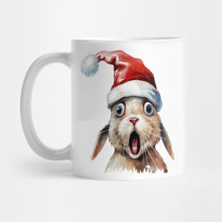 Funny Christmas Rabbit Face Mug